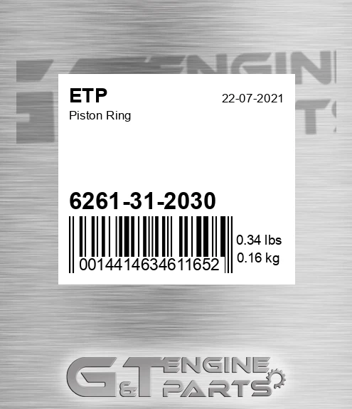 6261-31-2030 Piston Ring for ETP