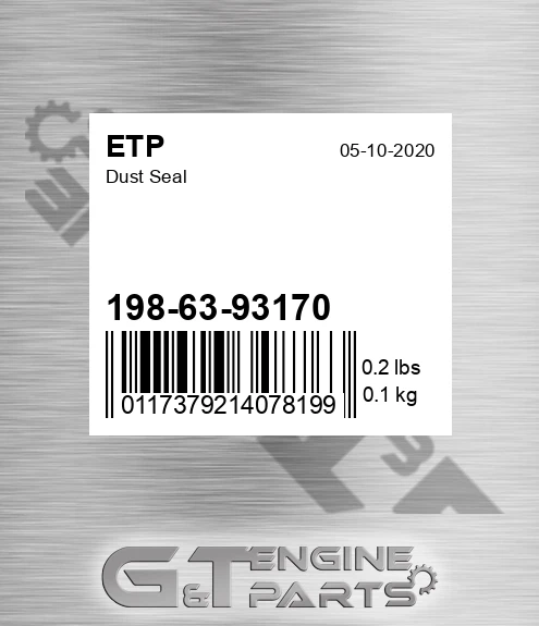 198-63-93170 Dust Seal