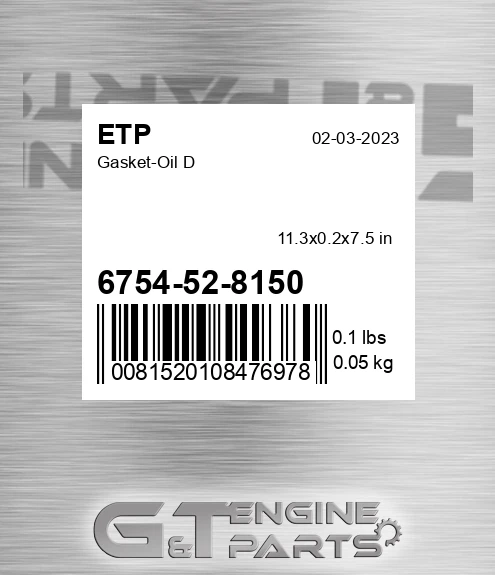 6754-52-8150 Gasket-oil D