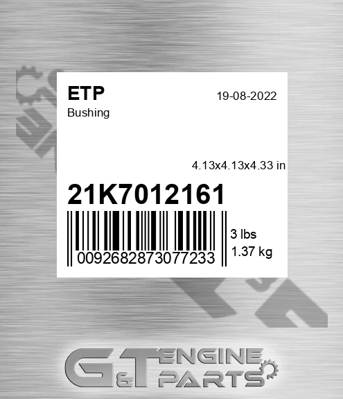 21K7012161 Bushing for ETP