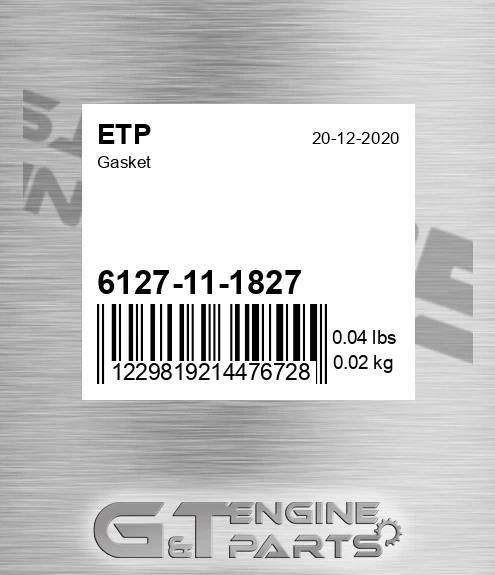 6127-11-1827 Gasket for ETP