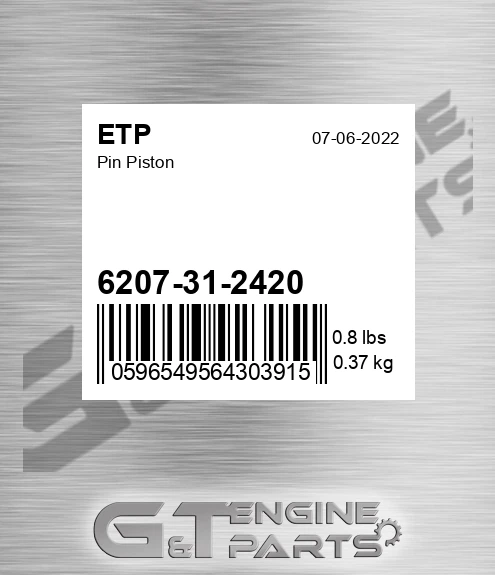 6207-31-2420 Pin Piston for ETP