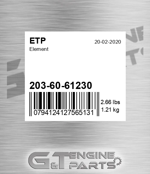 203-60-61230 Element for ETP