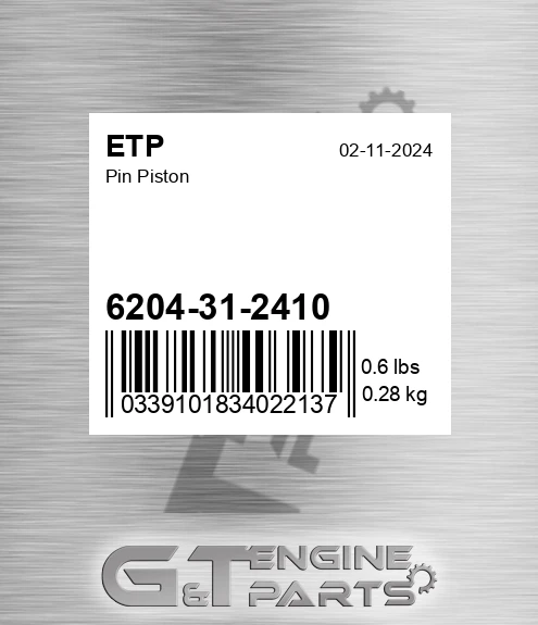 6204-31-2410 Pin Piston