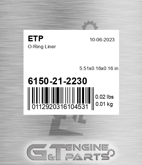 6150-21-2230 O-ring Liner