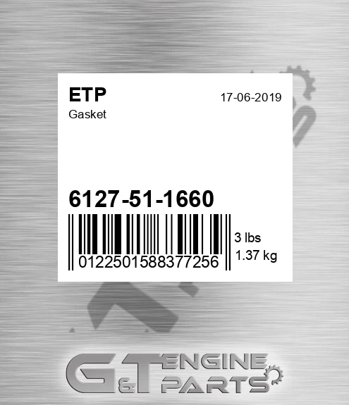 6127-51-1660 Gasket for ETP
