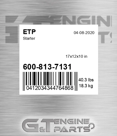 600-813-7131 Starter for ETP