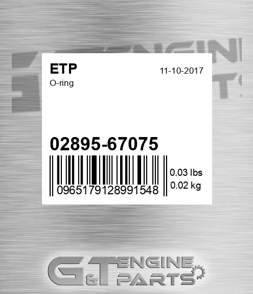 02895-67075 O-ring