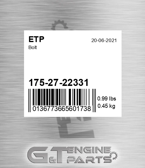 175-27-22331 Bolt