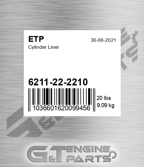 6211-22-2210 Cylinder Liner for ETP