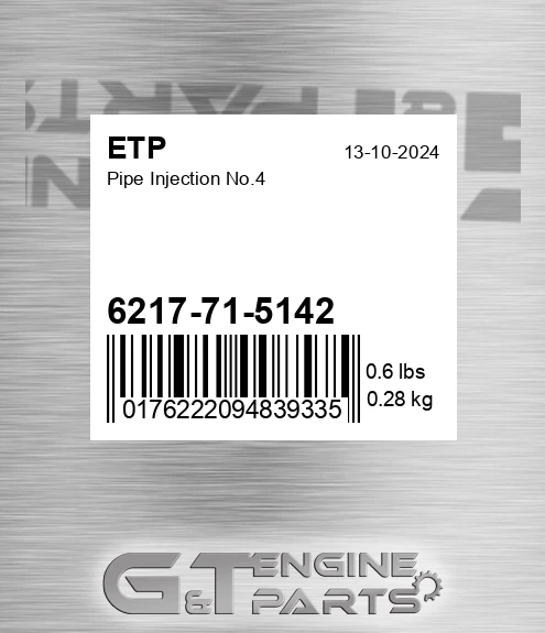 6217-71-5142 Pipe Injection No.4