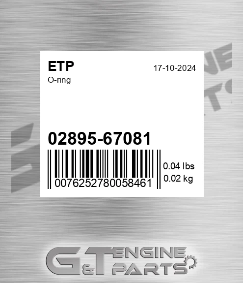 02895-67081 O-ring