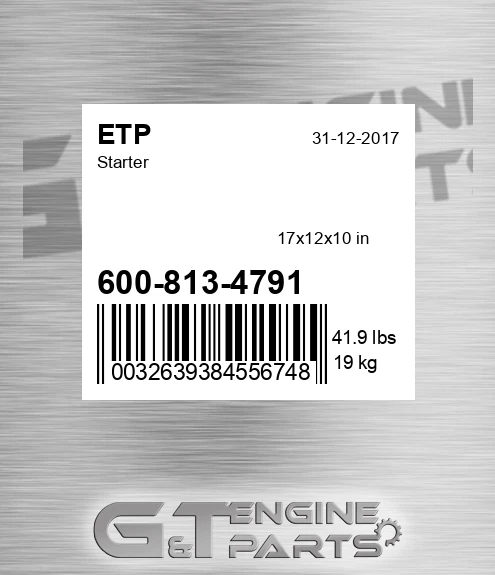 600-813-4791 Starter for ETP