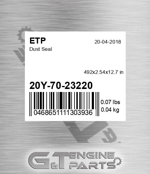 20Y-70-23220 Dust Seal