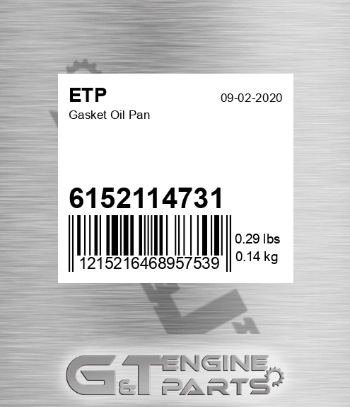 6152114731 Gasket Oil Pan for ETP