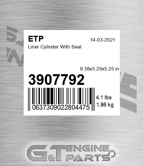 3907792 Liner Cylinder With Seal