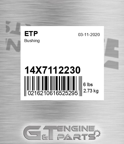 14X7112230 Bushing for ETP