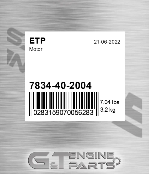 7834-40-2004 Motor for ETP