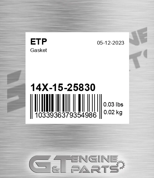 14X-15-25830 Gasket