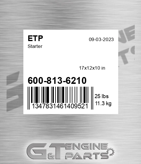 600-813-6210 Starter for ETP