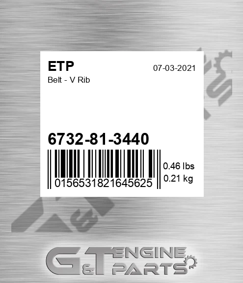 6732-81-3440 Belt - V Rib for ETP