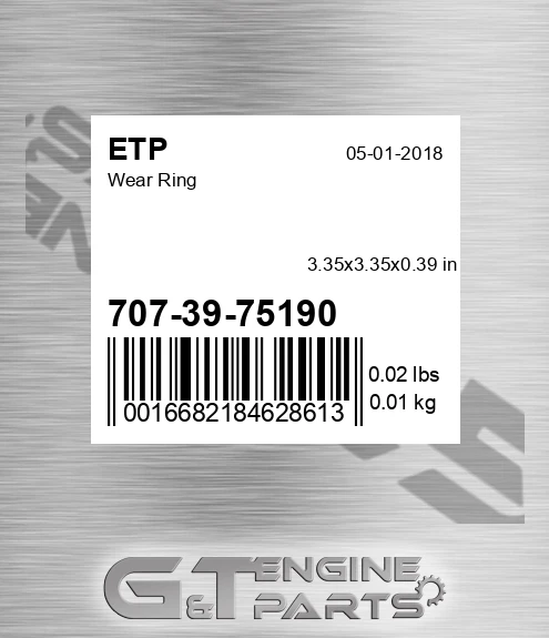 707-39-75190 Wear Ring