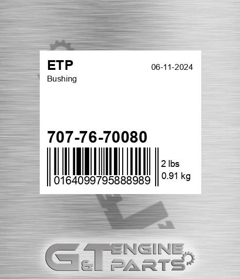 707-76-70080 Bushing for ETP