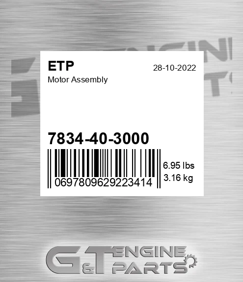 7834-40-3000 Motor Assembly