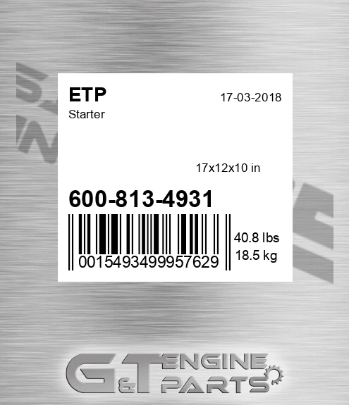 600-813-4931 Starter for ETP