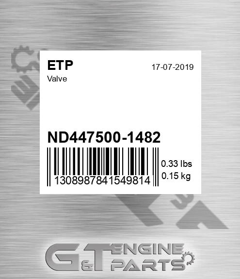 ND447500-1482 Valve for ETP