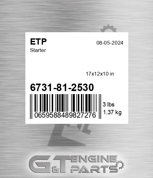 6731-81-2530 Starter for ETP