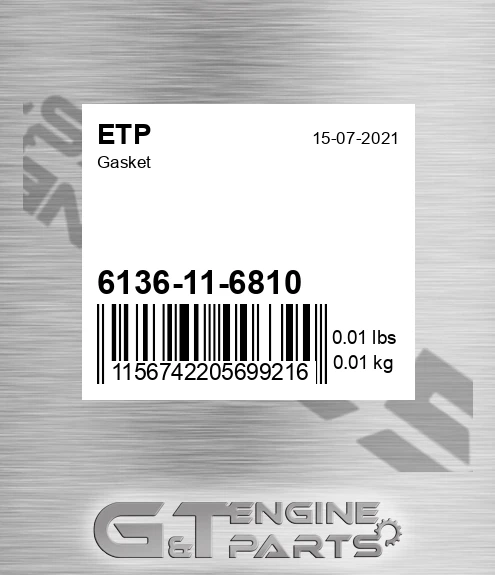 6136-11-6810 Gasket for ETP