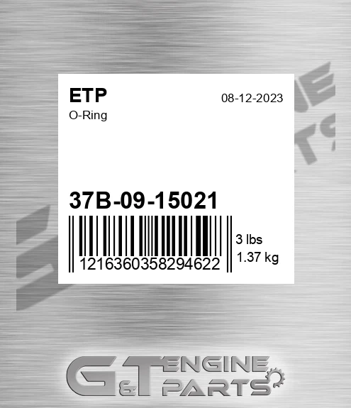 37B-09-15021 O-ring for ETP