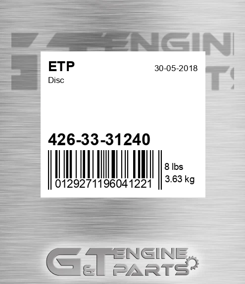 4263331240 Disc for ETP