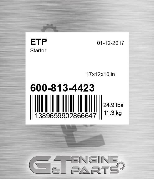 600-813-4423 Starter for ETP