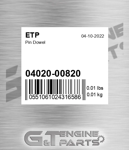 0402000820 Pin Dowel