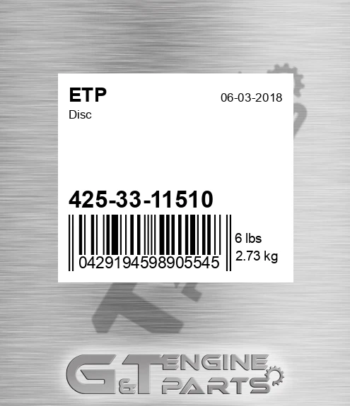 4253311510 Disc for ETP