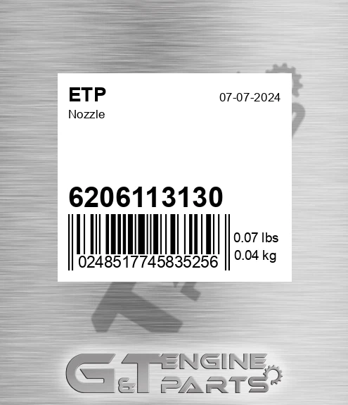 6206113130 Nozzle for ETP
