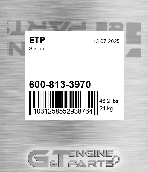 600-813-3970 Starter for ETP
