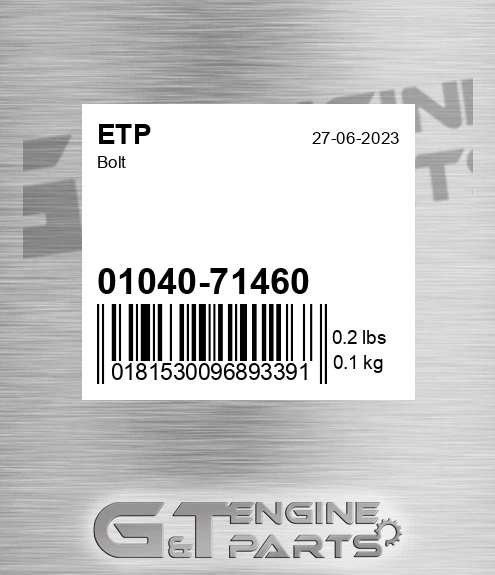 01040-71460 Bolt for ETP