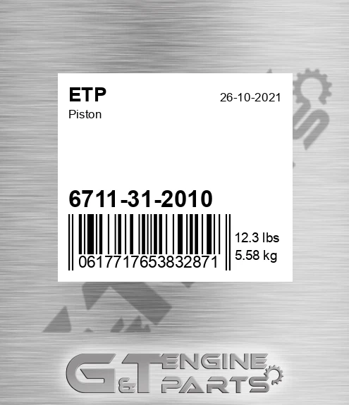 6711-31-2010 Piston for ETP