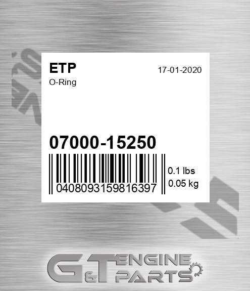 0700015250 O-ring for ETP