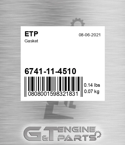 6741-11-4510 Gasket