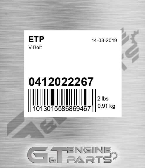 0412022267 V-belt for ETP