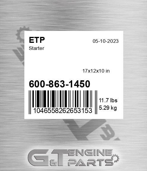 600-863-1450 Starter for ETP