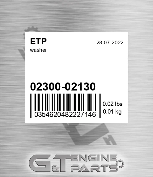 02300-02130 Washer for ETP