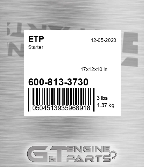 600-813-3730 Starter for ETP