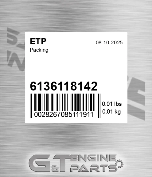6136118142 Packing