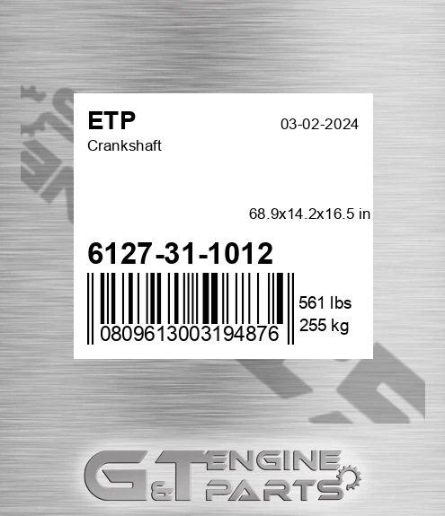 6127-31-1012 Crankshaft