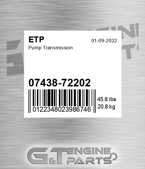 07438-72202 Pump Transmission